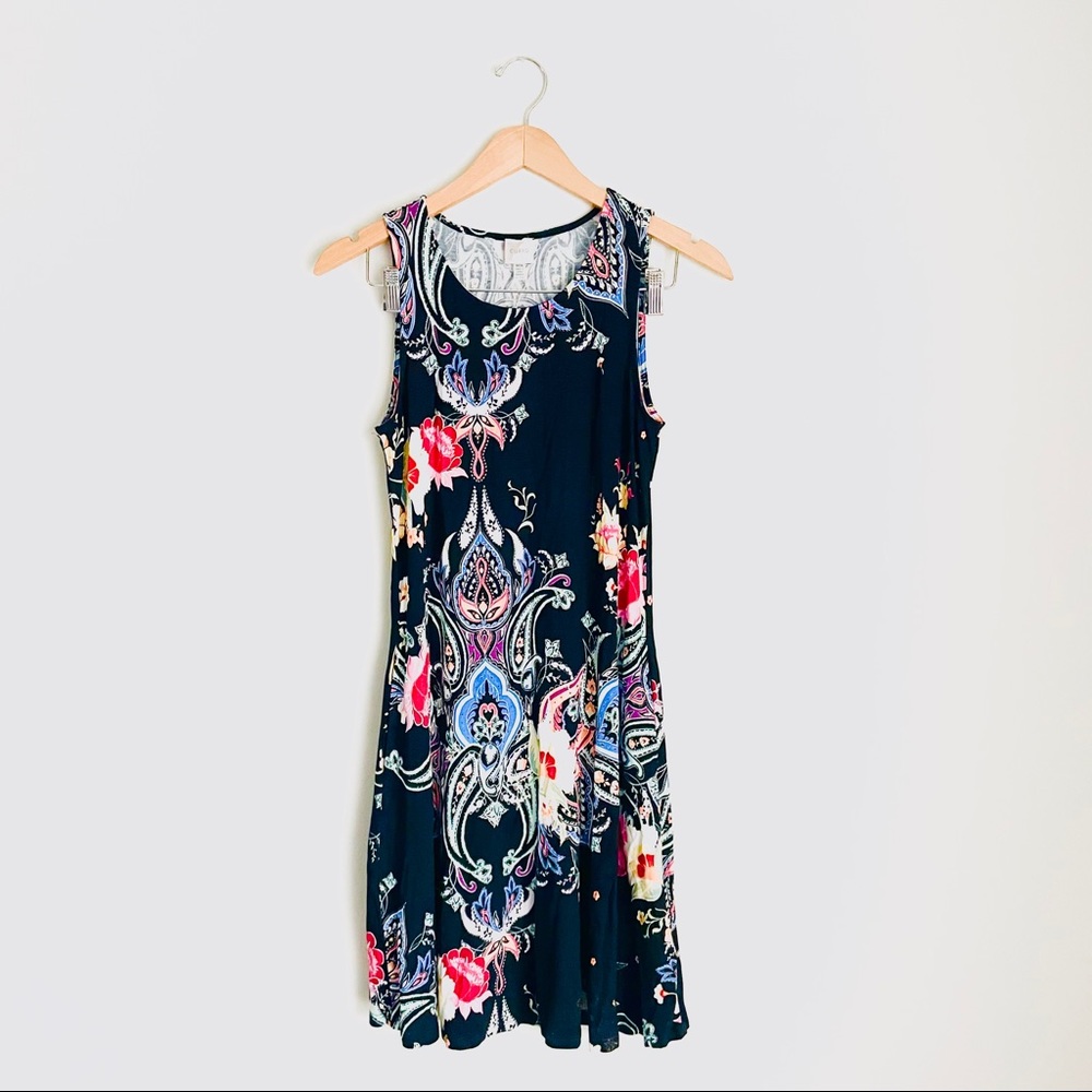 NWT Cupio Floral Paisley A Line Shift Dress M